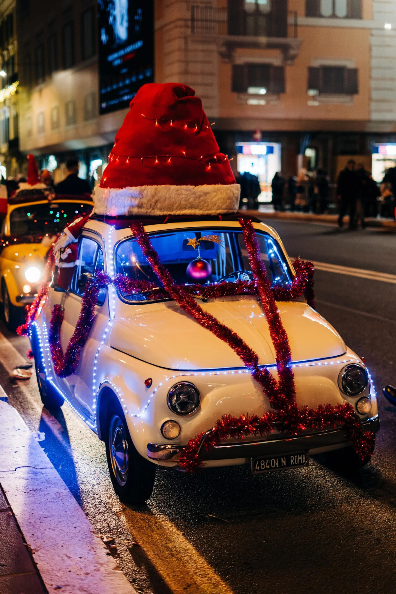 Car With Christmas Decorations