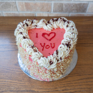 Heart-Shaped 8" Red Velvet Cake